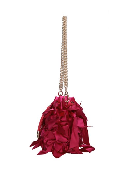 Borsa Night Edition Bows in raso LA CARRIE | 142M-SS-703-SATFUCSIA